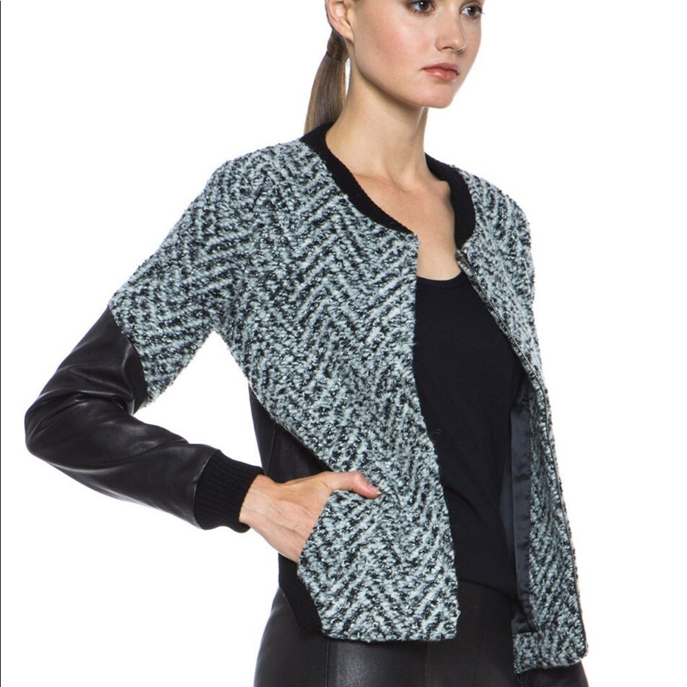 Thakoon knit and leather jacket size 0